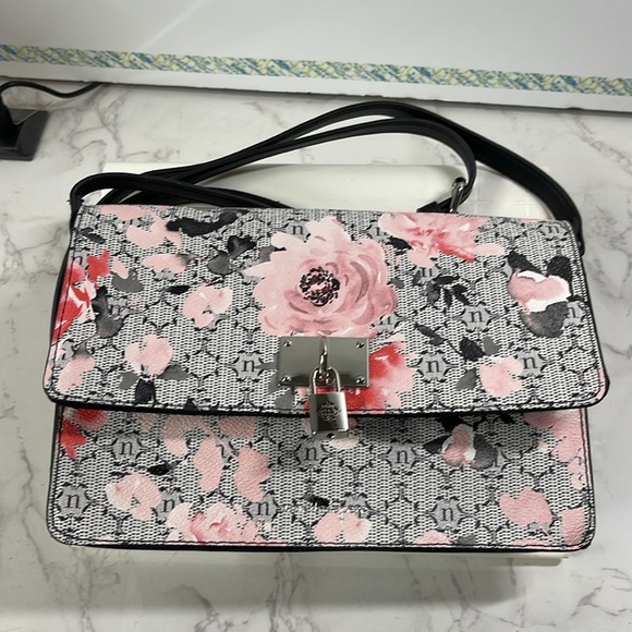Nanette Lepore Floral crossbody bag, with Lock accent, snap closure - Picture 1 of 8